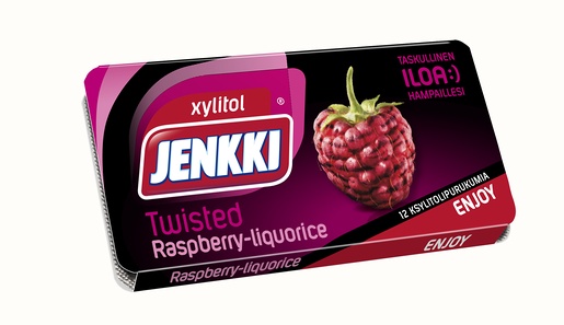 Jenkki Original Rasberry -Liquorice Chewing Gum 18g